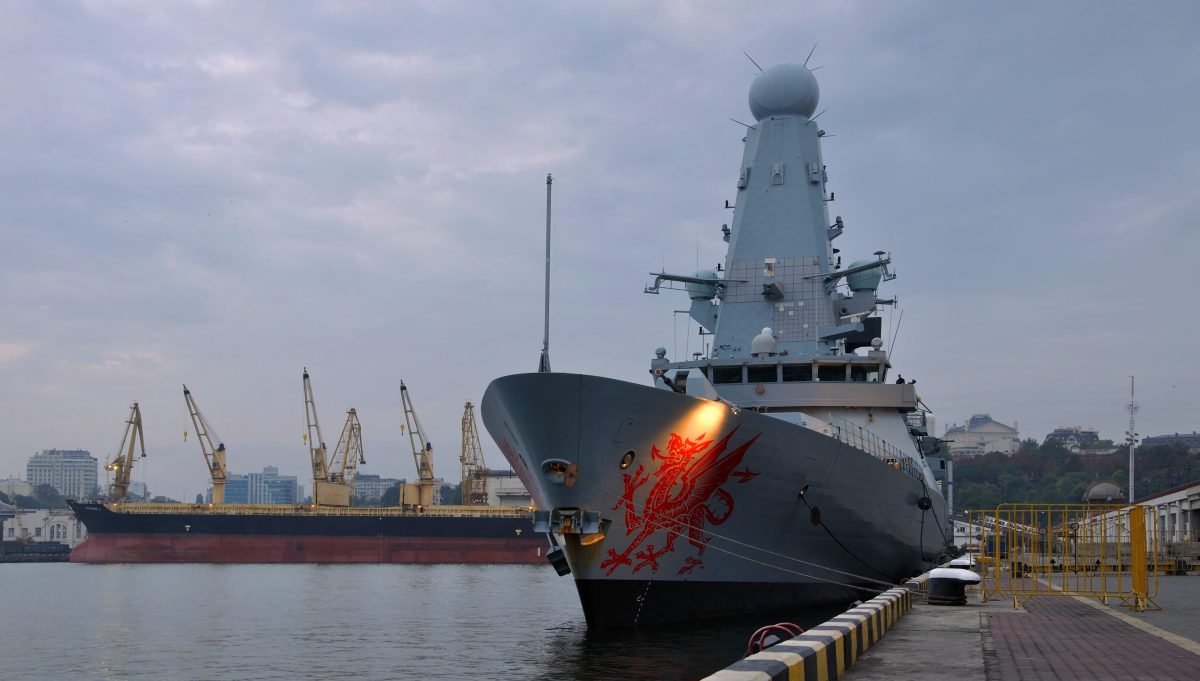 Royal Navy Type 45 Daring-class air-defence destroyer HMS Dragon (D35)