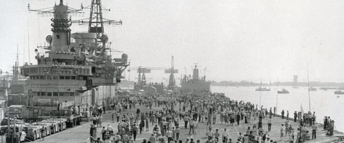 Portsmouth Dockyard Navy Day in 1983.